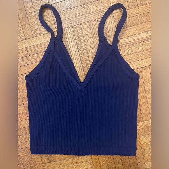 Free People Movement Happiness Runs V Neck Tank Top in Blue Size XL NWOT - Picture 5 of 8